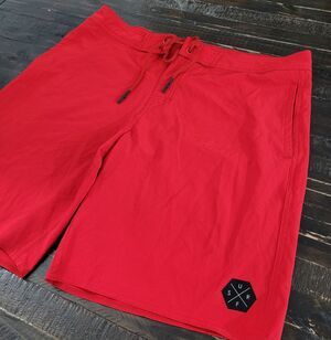 George Swim Trunks Mens 34 Red Black Surfing Pockets Outdoors